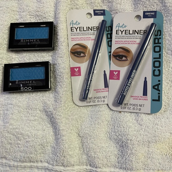 LA Colors & Rimmel Other - L.A. Colors Auto Eyeliner Duo in Navy and 2. Rimmel Powder Eyeshadows. New!